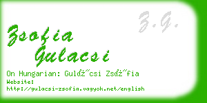 zsofia gulacsi business card